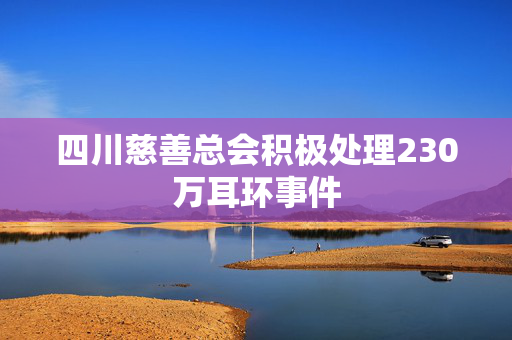 四川慈善总会积极处理230万耳环事件