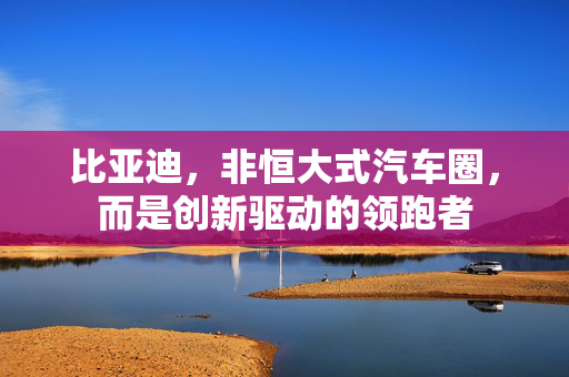 比亚迪，非恒大式汽车圈，而是创新驱动的领跑者