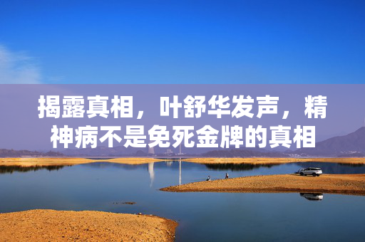 揭露真相，叶舒华发声，精神病不是免死金牌的真相