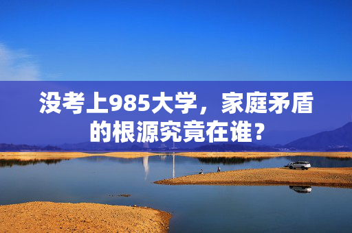 没考上985大学，家庭矛盾的根源究竟在谁？